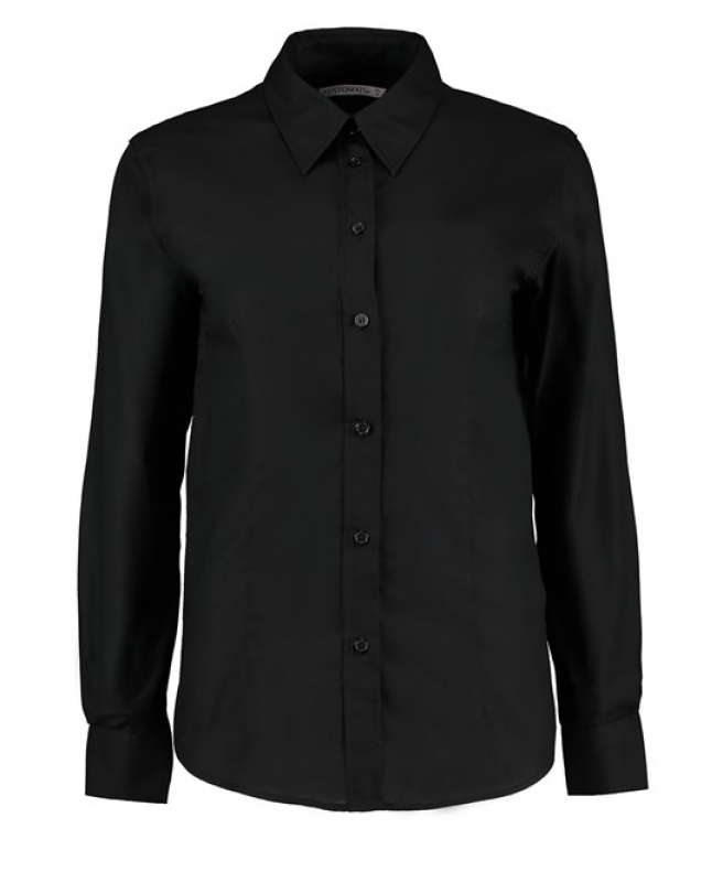 Women's Workplace Oxford Blouse Long-sleeved (tailored Fit)