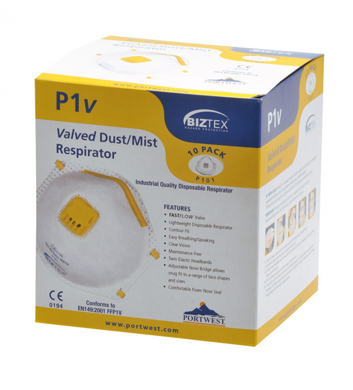 FFP1 Valved Respirator (10 Pack)