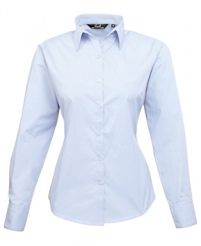 Women's Poplin Long Sleeve Blouse