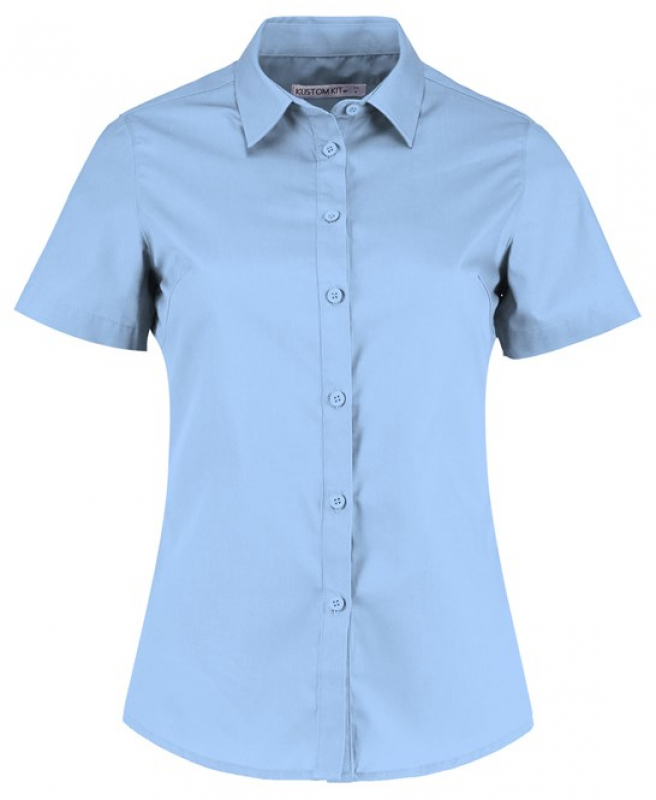 Women's Poplin Shirt Short Sleeve