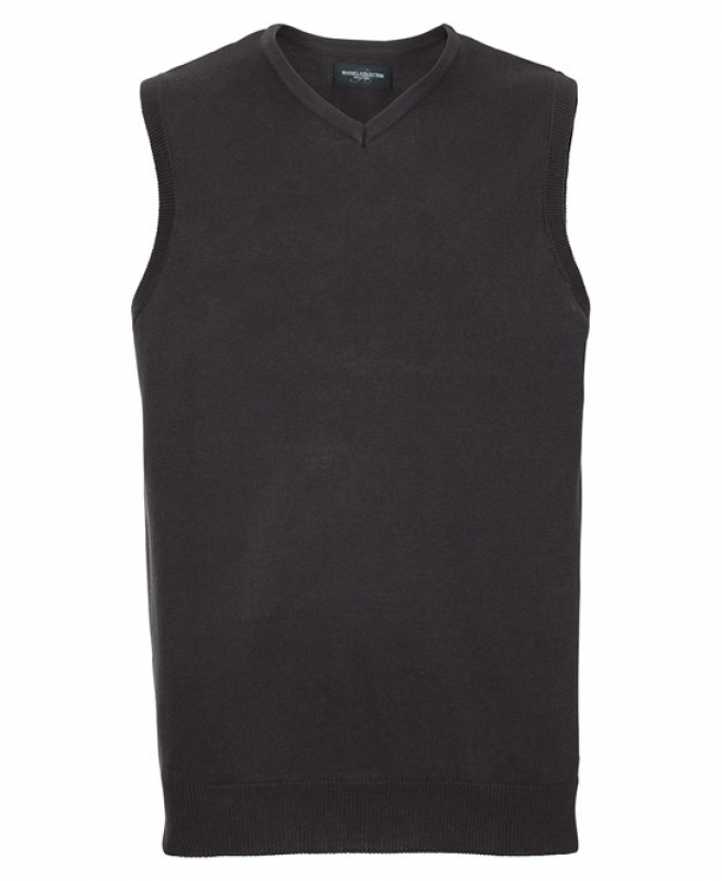 V-neck Sleeveless Knitted Sweater