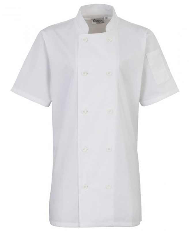 Women's Short Sleeve Chef's Jacket