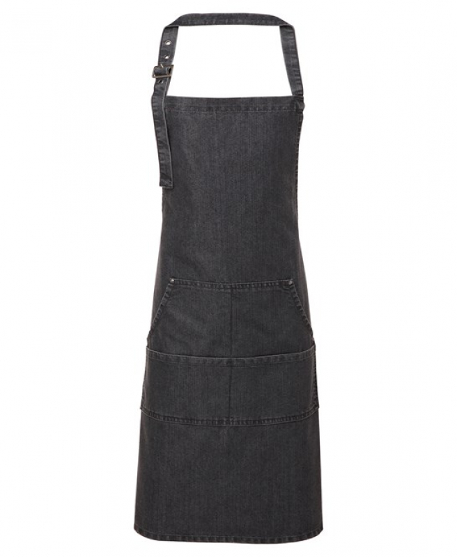 Jeans Stitch Bib Apron